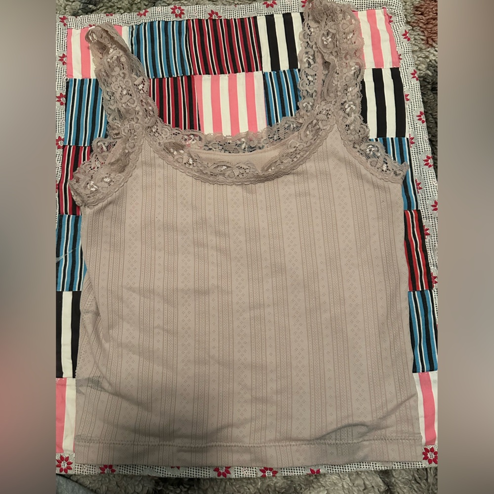 Lace Trim Tank Top